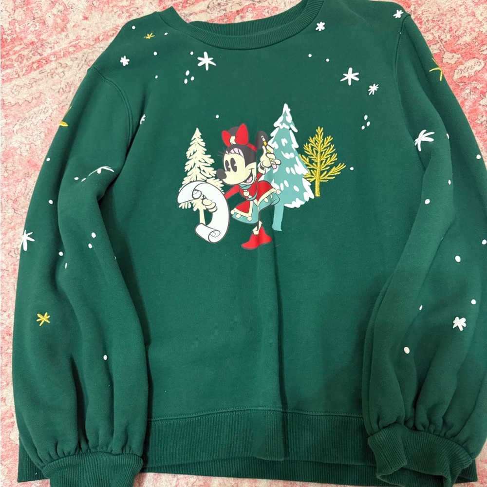 Disney Green Pullover with Playful Design